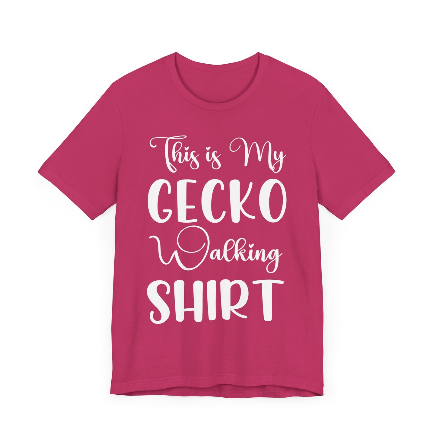 "This is my Gecko Walking Shirt" Unisex Jersey Tee - Casual Everyday Wear - Great for Reptile Lovers