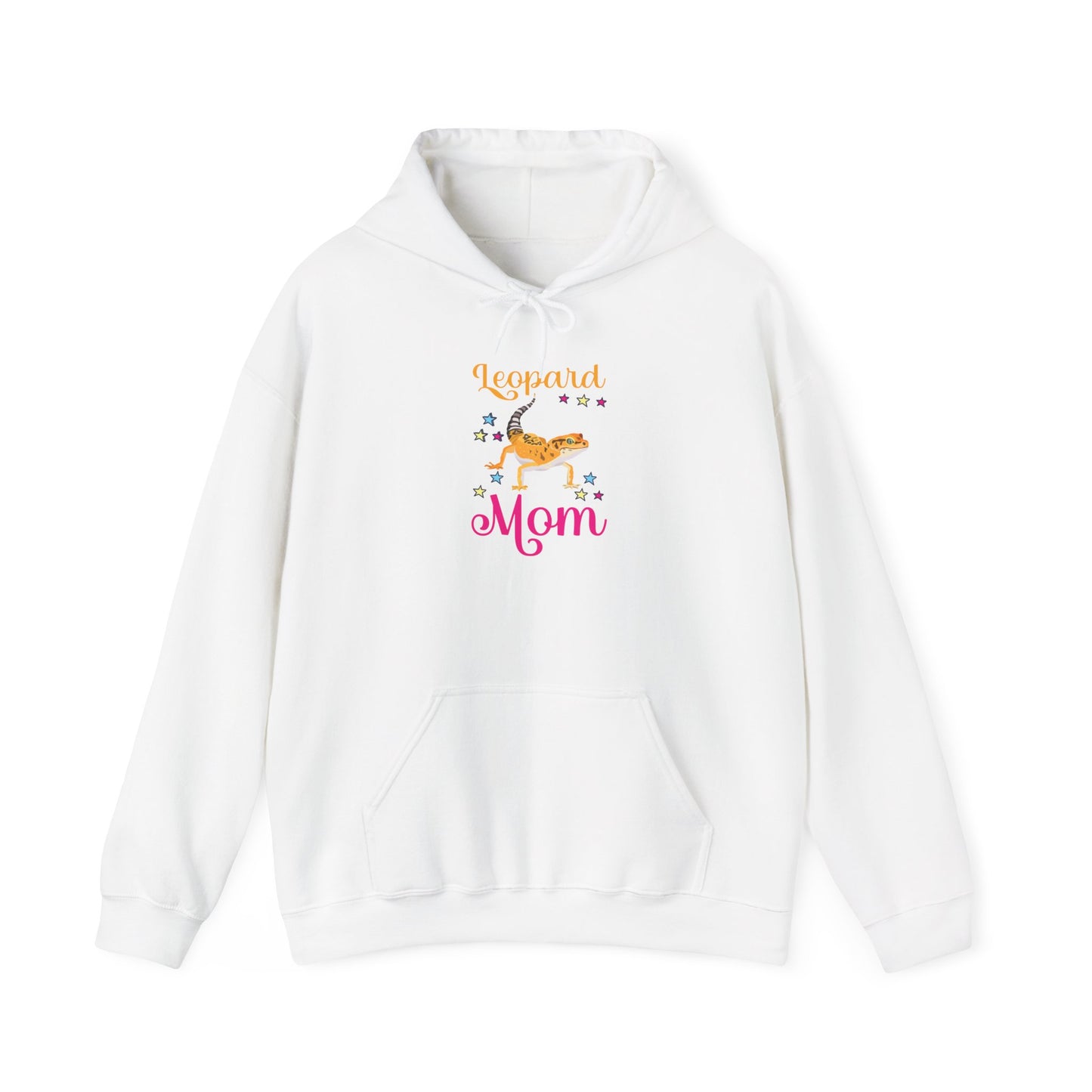 "Leopard Mom" Unisex Hooded Sweatshirt with Bold Print - Great for Reptile Lovers