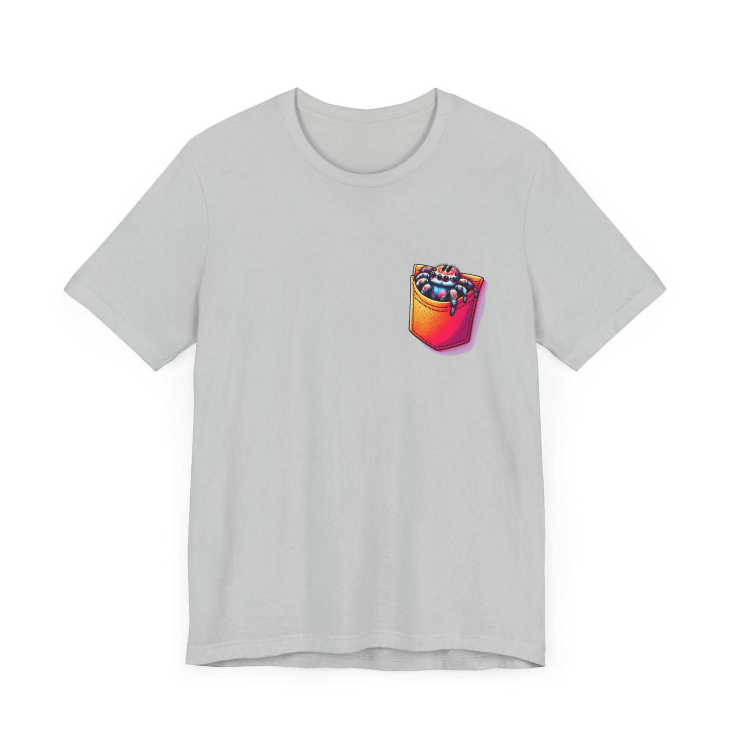 "Pocket Spider" Print Unisex Jersey Tee - Casual Everyday Wear - Great for Reptile Lovers