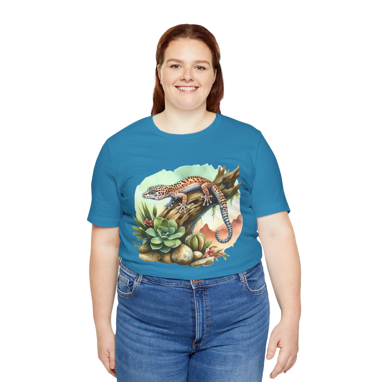 Gecko in a Tree Unisex Jersey Tee - Casual Everyday Wear - Great for Reptile Lovers