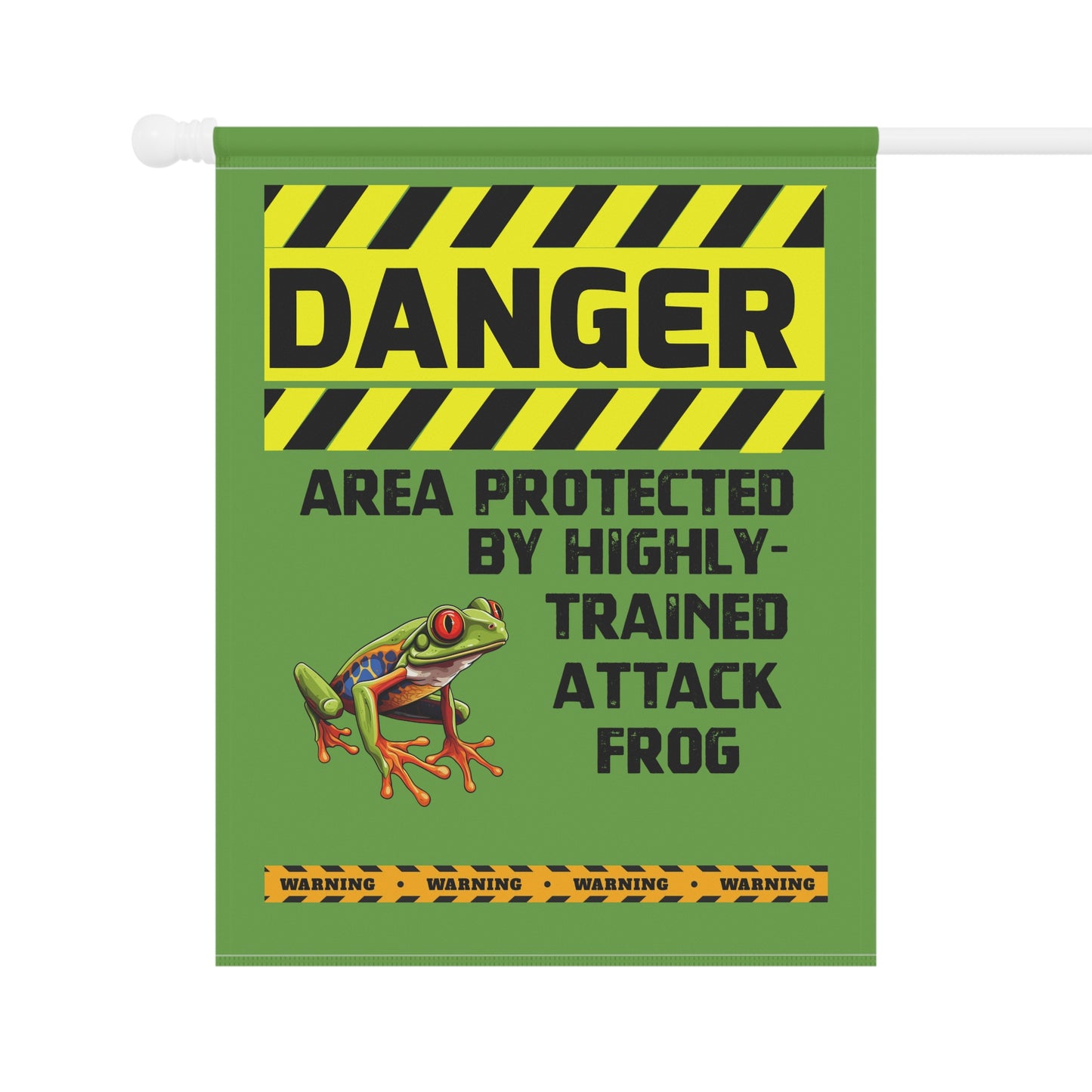 Red-Eyed Tree Frog Danger Garden House Banner - Customizable Outdoor Decor to Showcase Your Love of Reptiles