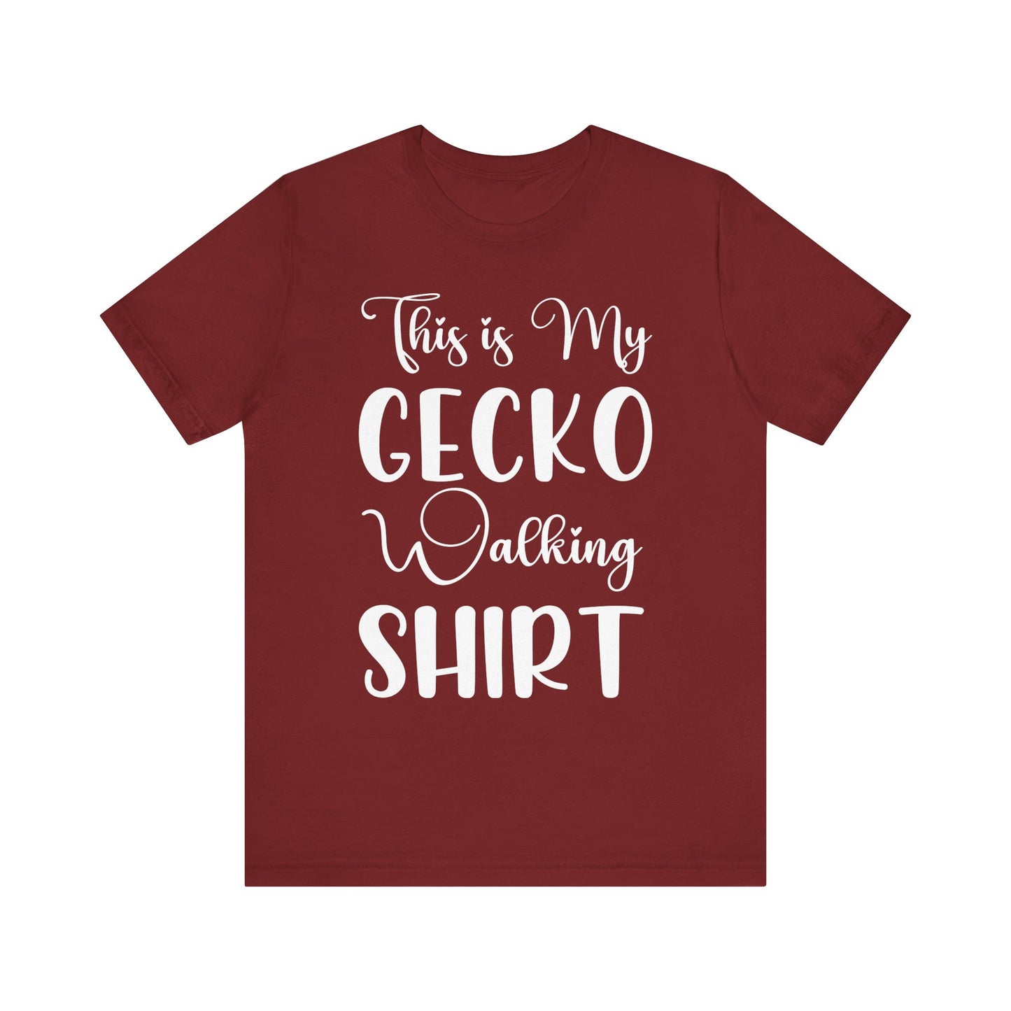 "This is my Gecko Walking Shirt" Unisex Jersey Tee - Casual Everyday Wear - Great for Reptile Lovers