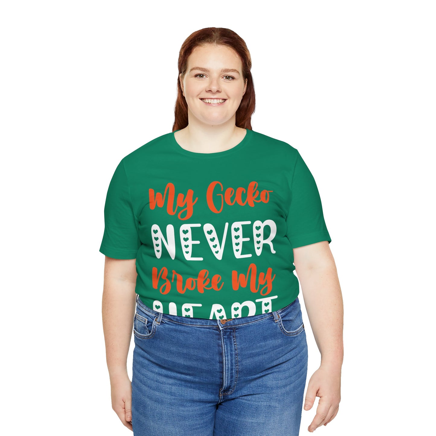 My Gecko Never Broke My Heart" Unisex Jersey Tee - Casual Everyday Wear - Great for Reptile Lovers