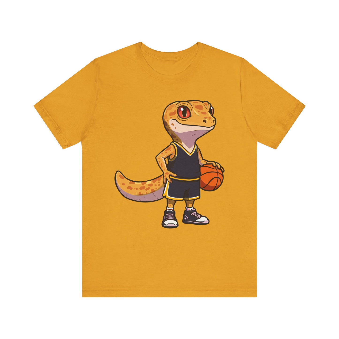 Basketball Gecko Unisex Jersey Tee - Casual Everyday Wear - Great for Reptile Lovers