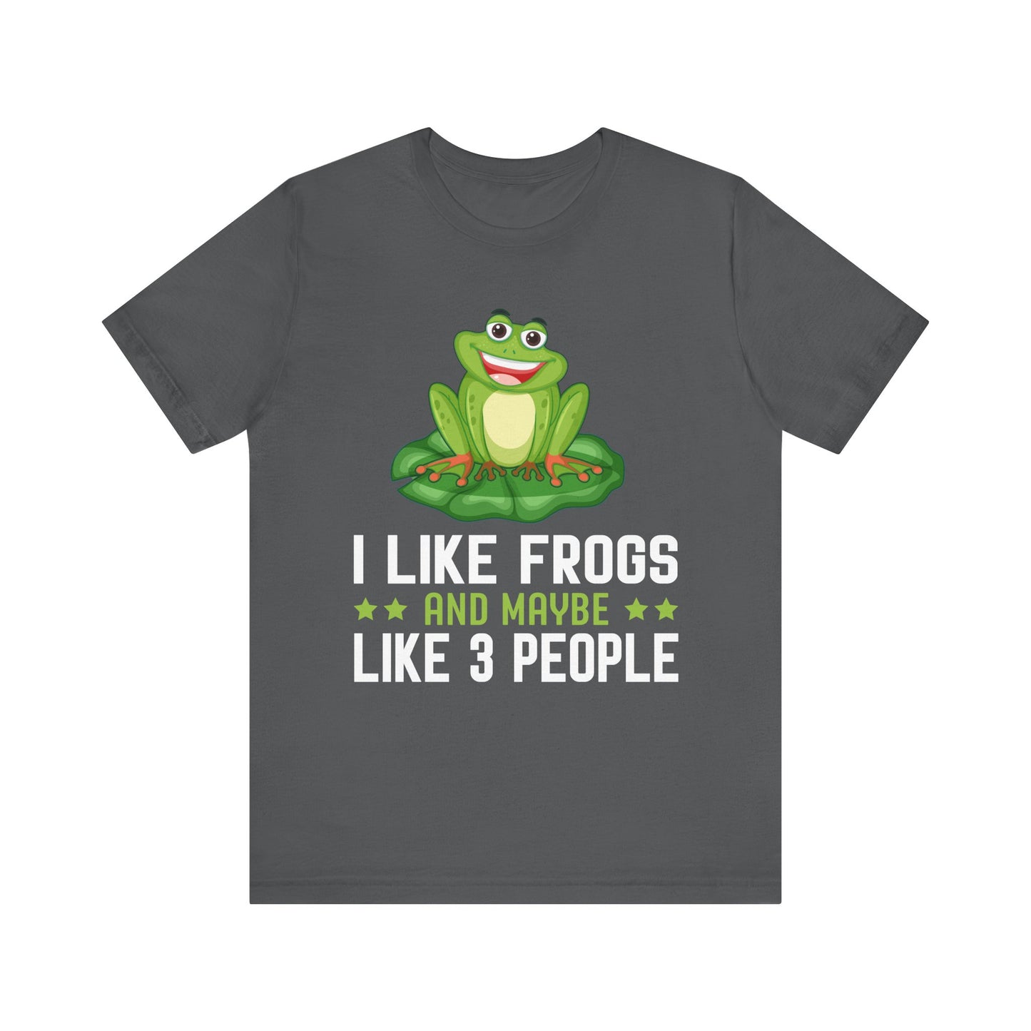 "Frogs and Maybe 3 People" Unisex Jersey Tee - Casual Everyday Wear - Great for Frog Lovers