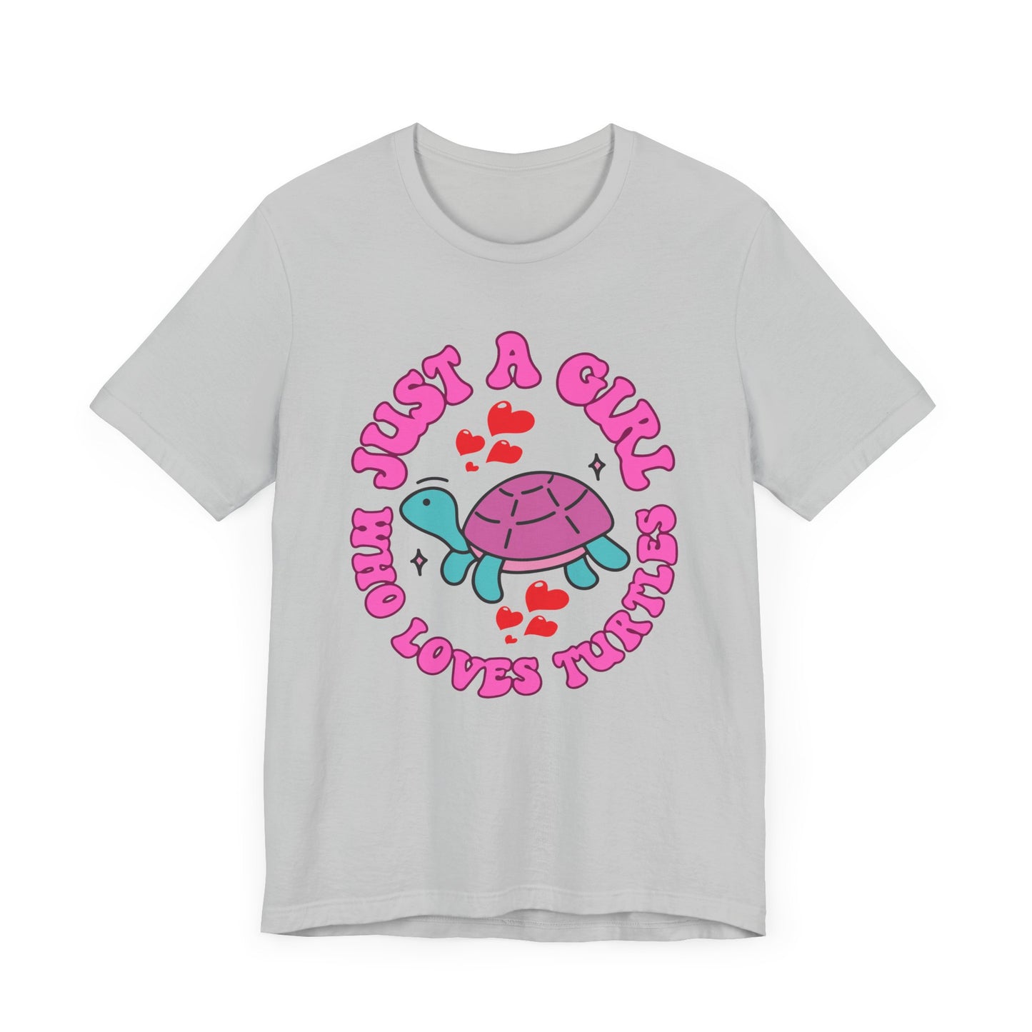 "Just a Girl Who Loves Turtles" Unisex Jersey Tee - Casual Everyday Wear - Great for Reptile Lovers