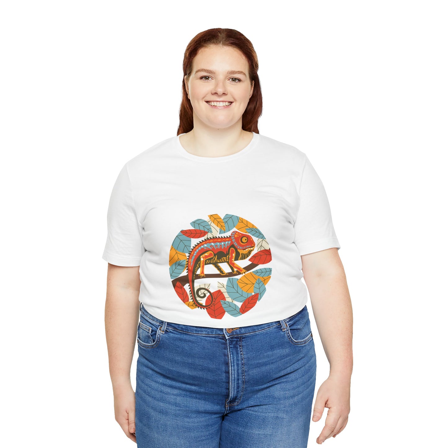 Leafy Chameleon Unisex Jersey Tee - Casual Everyday Wear - Great for Reptile Lovers