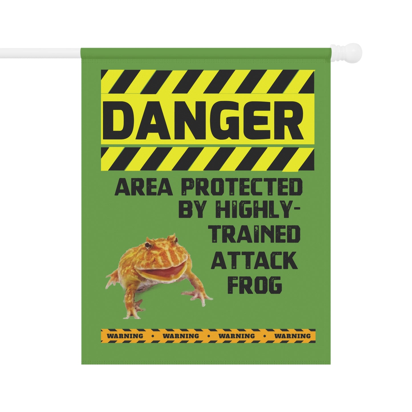 Pac Man Frog Danger Garden House Banner - Customizable Outdoor Decor to Showcase Your Love of Reptiles