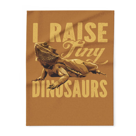"I Raise Tiny Dinosaurs" Cozy Arctic Fleece Blanket | Perfect for Home Decor, Gifting, and Cozy Nights - Snuggle up with a Reptile