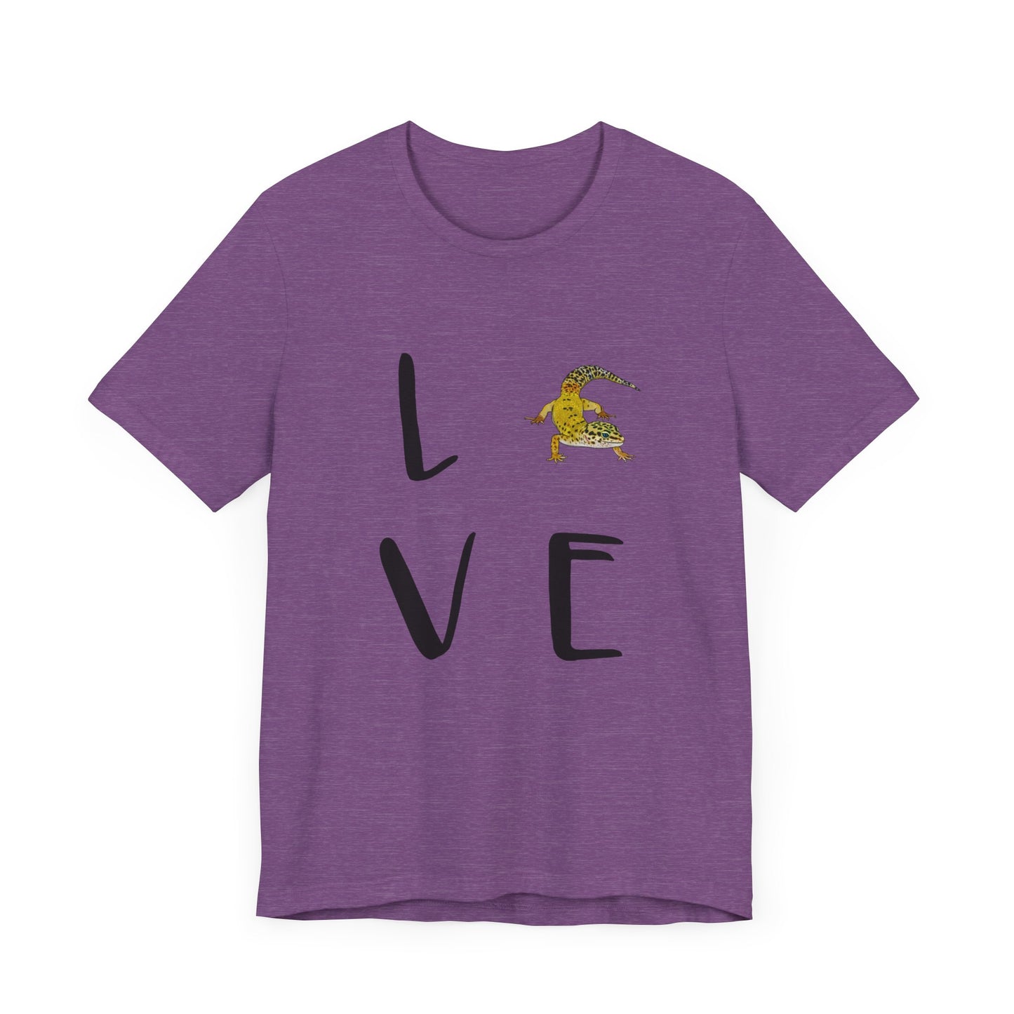 Leopard Gecko Love Unisex Jersey Tee - Casual Everyday Wear - Great for Reptile Lovers