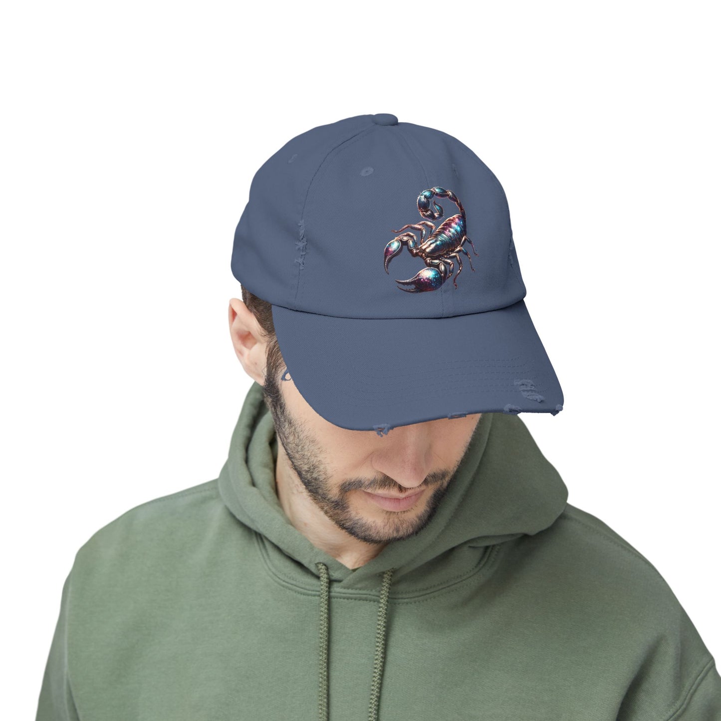 Scorpion Unisex Distressed Cap - Casual Streetwear Hat for Everyday Use - Great for Reptile Lovers