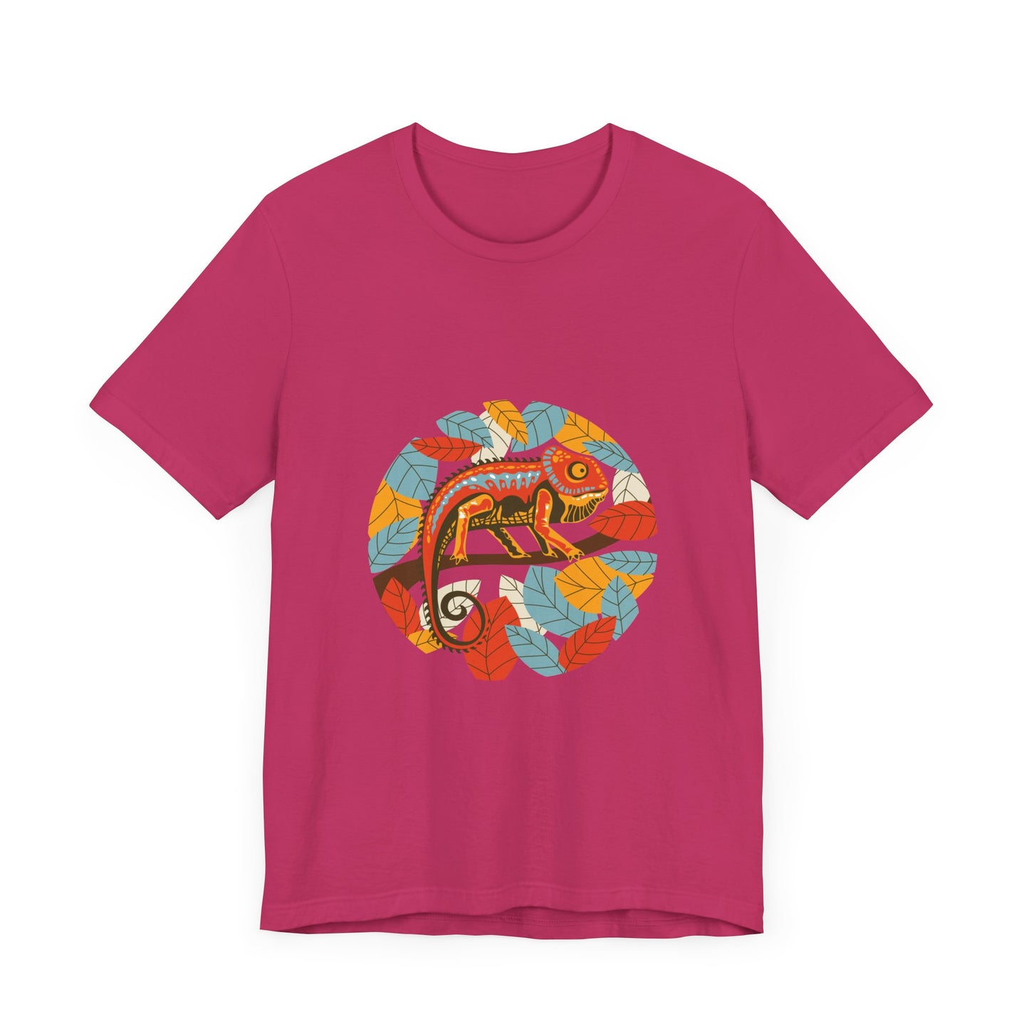 Leafy Chameleon Unisex Jersey Tee - Casual Everyday Wear - Great for Reptile Lovers