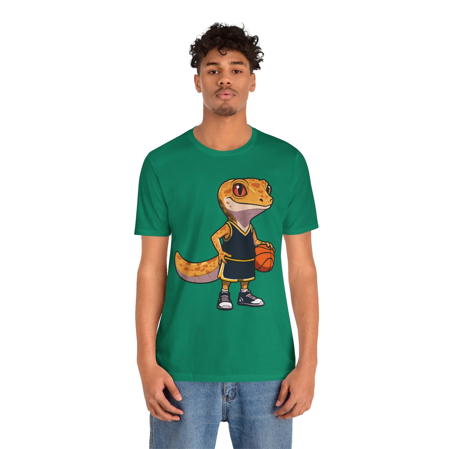 Basketball Gecko Unisex Jersey Tee - Casual Everyday Wear - Great for Reptile Lovers