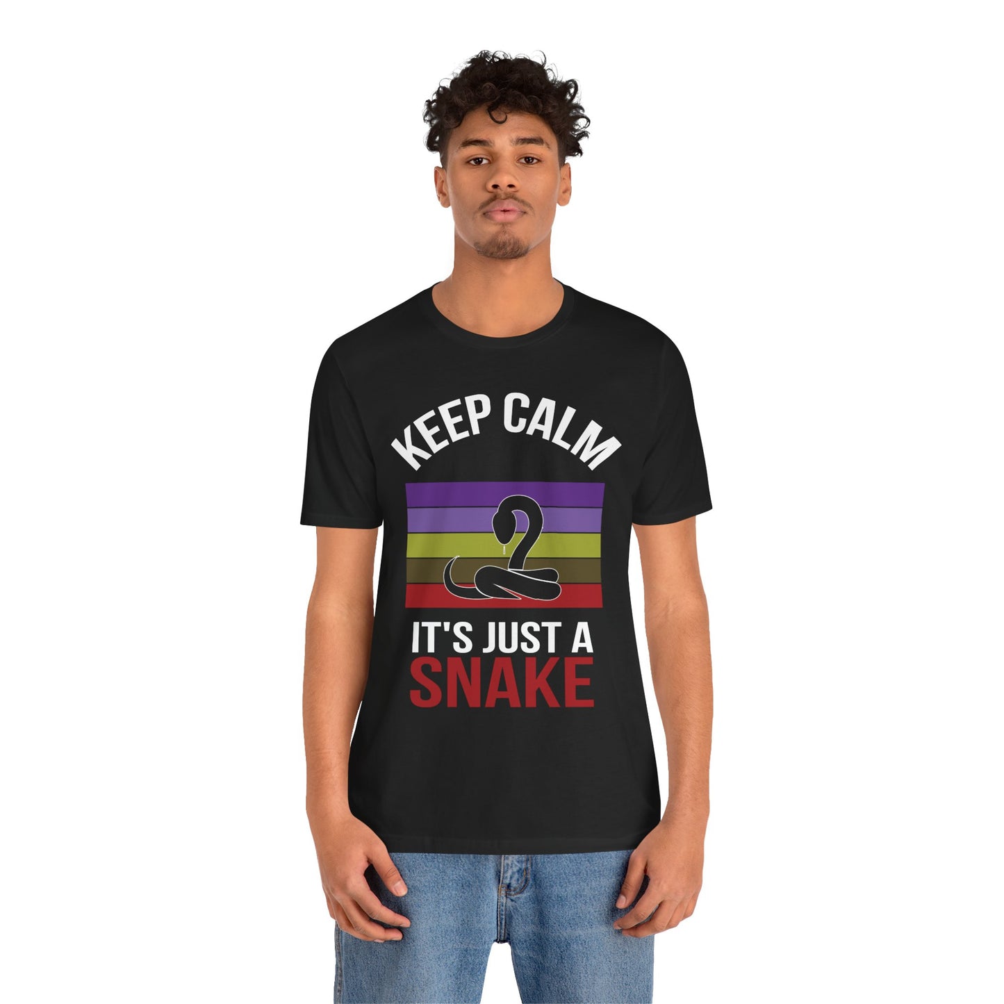 "It's Just a Snake" Unisex Jersey Tee - Casual Everyday Wear - Great for Reptile Lovers