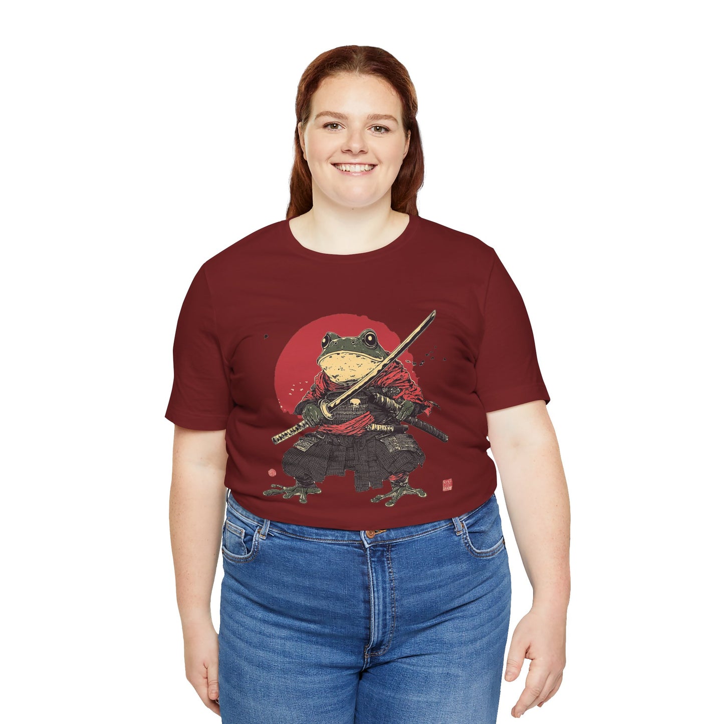 Samurai Frog Unisex Jersey Tee - Casual Everyday Wear - Great for Reptile Lovers