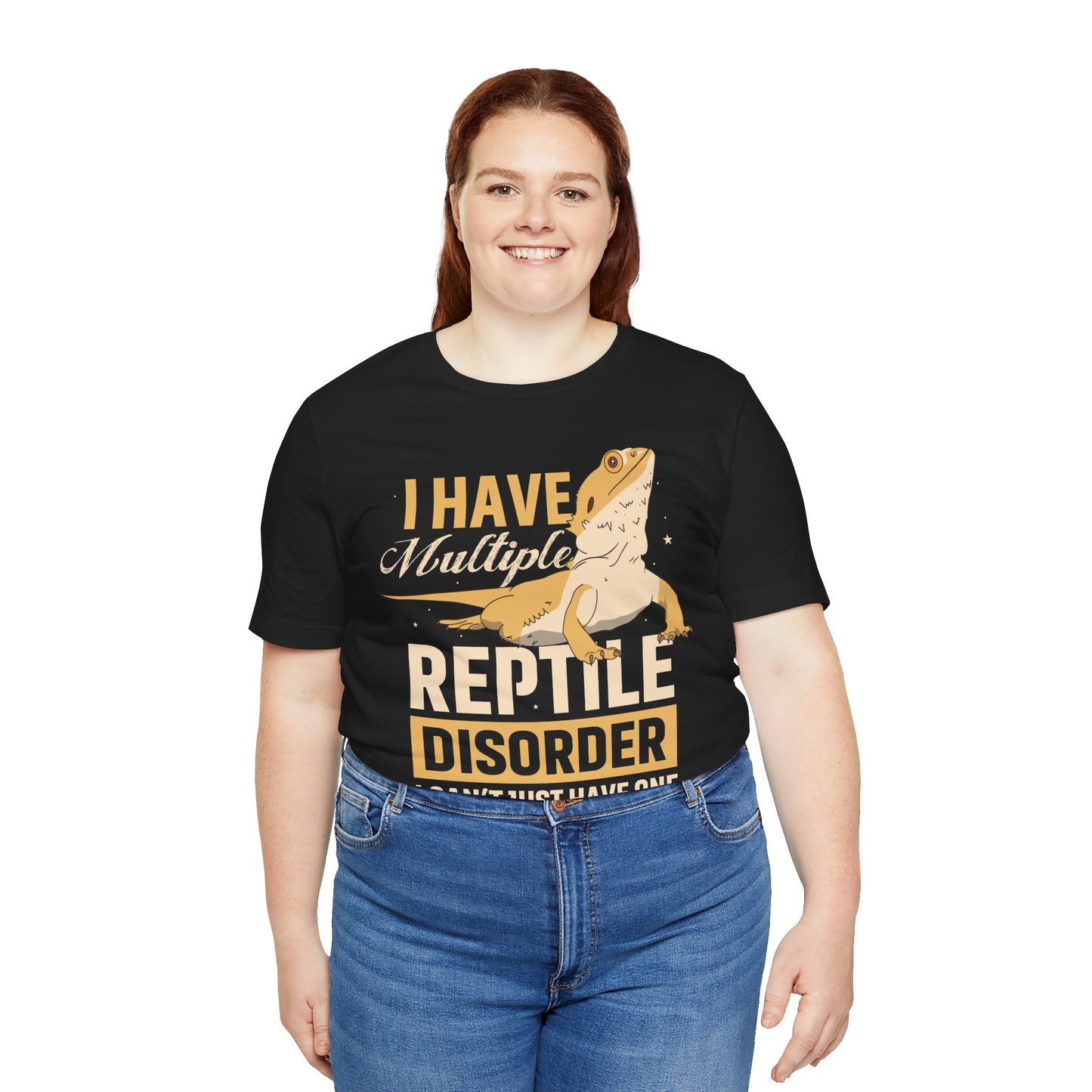 "Multiple Reptile Disorder" Print Unisex Jersey Tee - Casual Everyday Wear - Great for Reptile Lovers