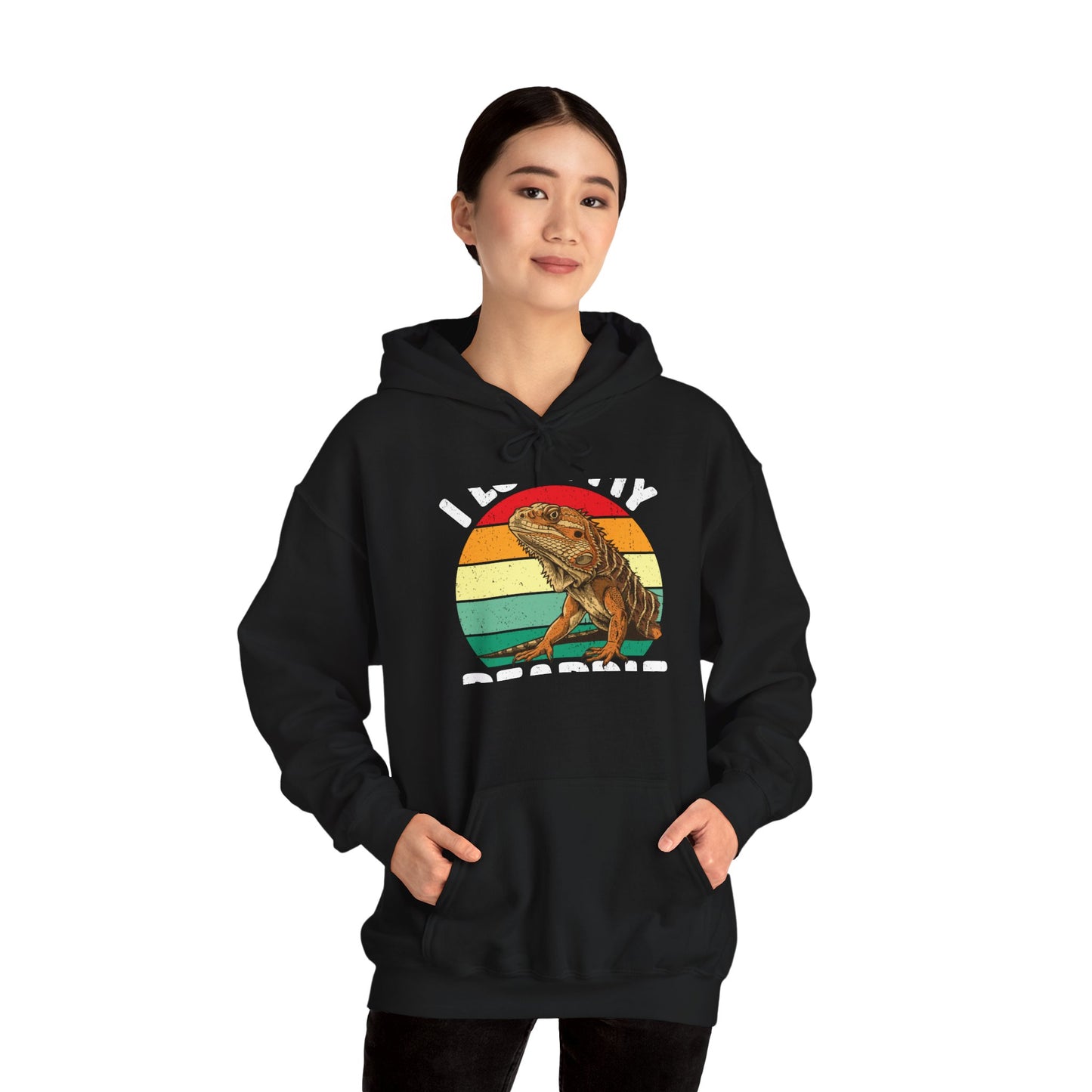 Beardie Unisex Hooded Sweatshirt with Bold Print - Great for Reptile Lovers