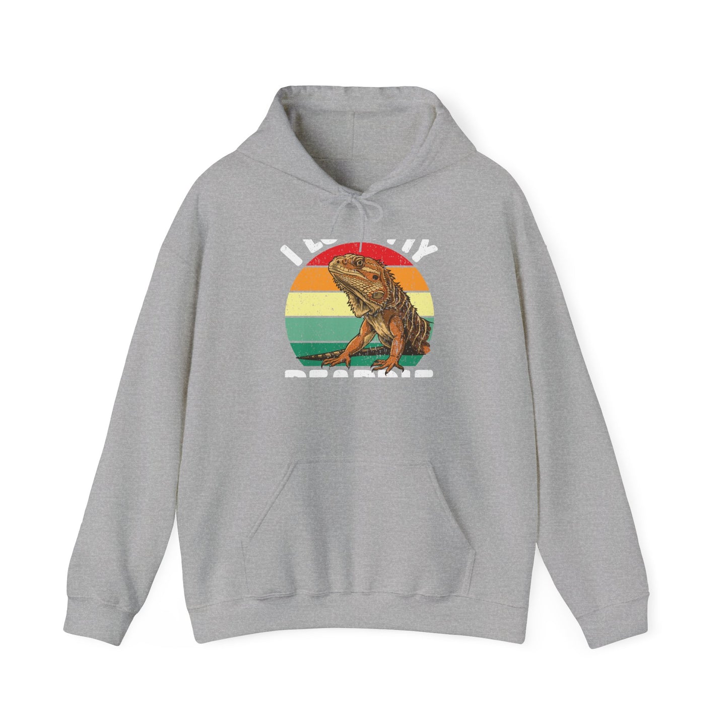 Beardie Unisex Hooded Sweatshirt with Bold Print - Great for Reptile Lovers