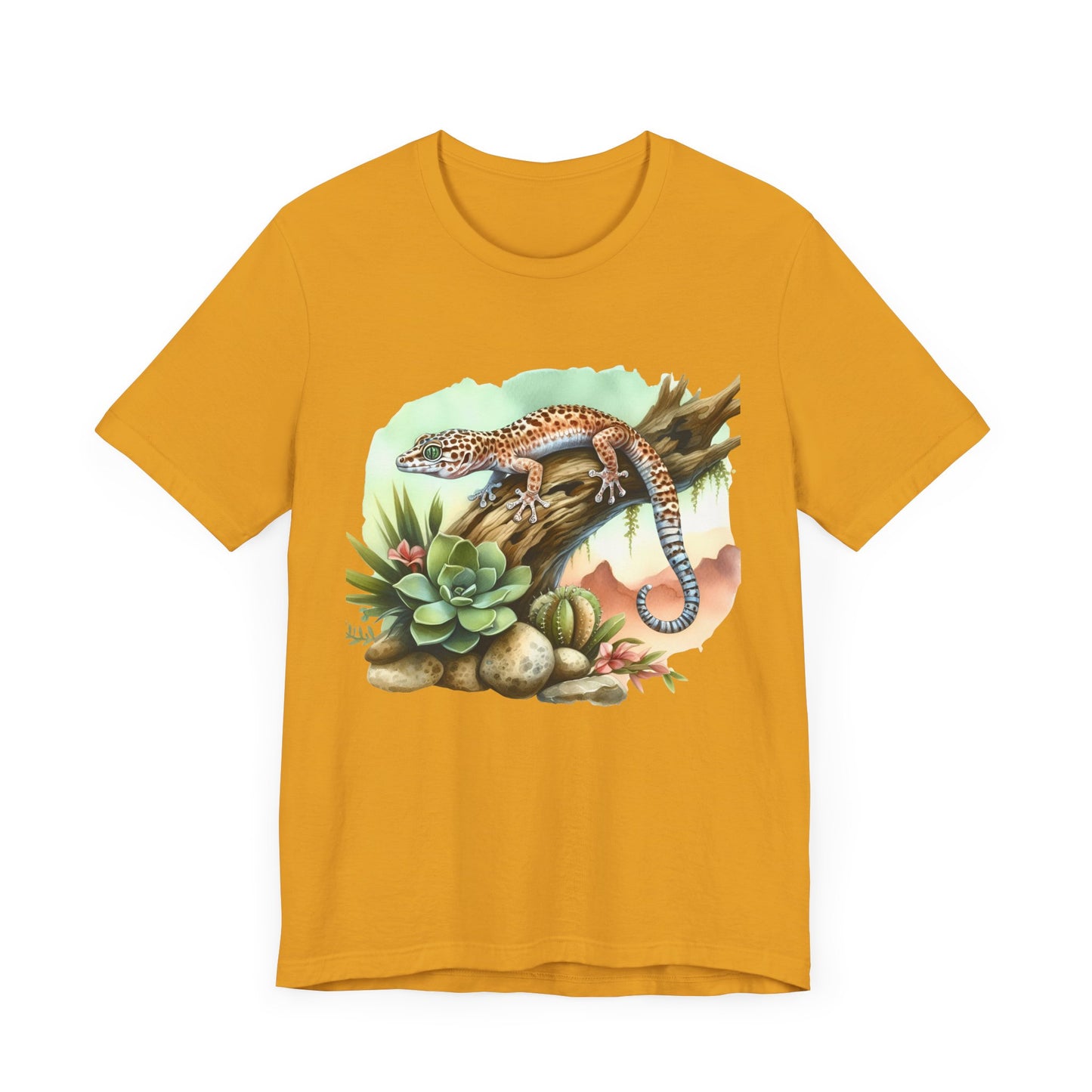 Gecko in a Tree Unisex Jersey Tee - Casual Everyday Wear - Great for Reptile Lovers