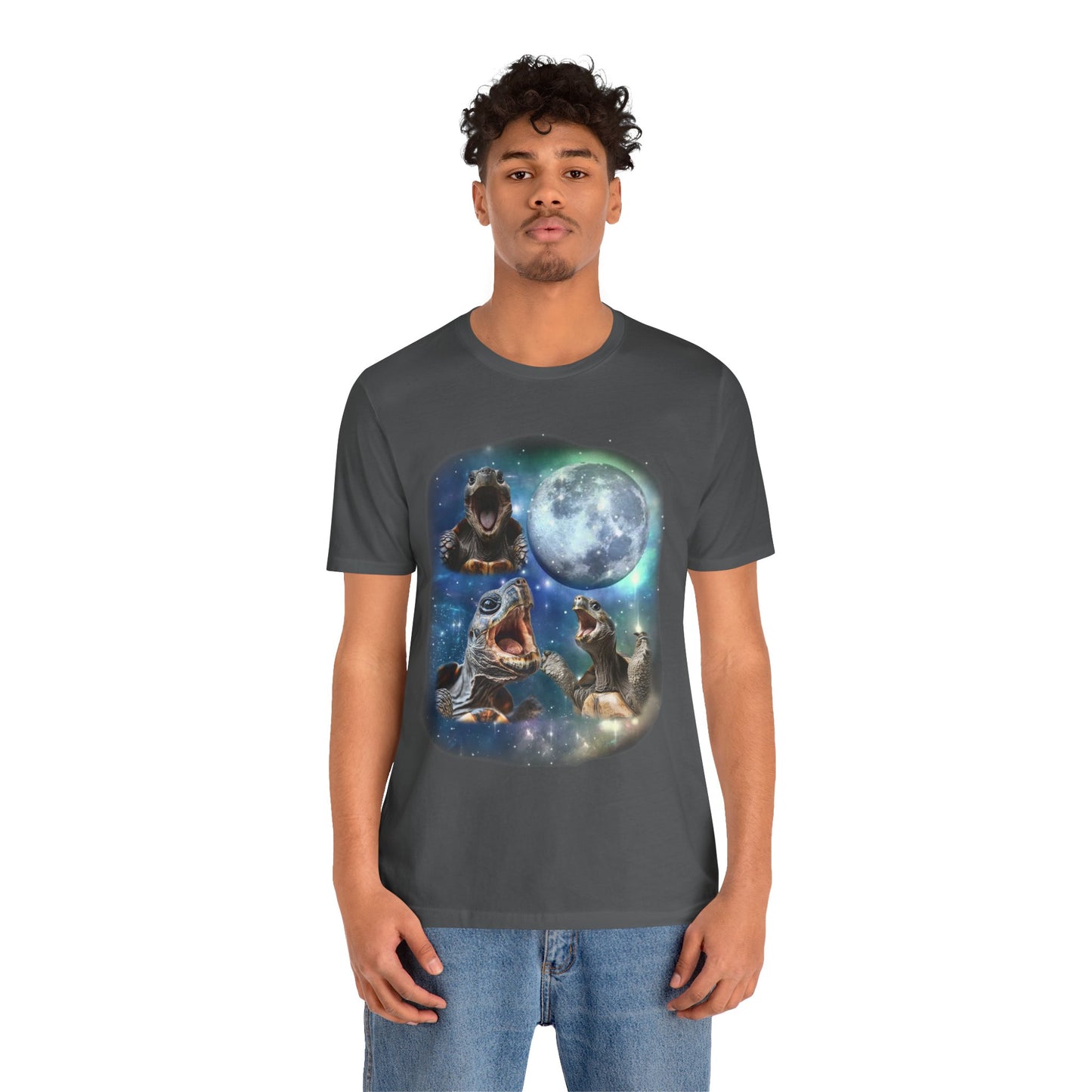 Tortoise Howling at the Moon Unisex Jersey Tee - Casual Everyday Wear - Great for Reptile Lovers
