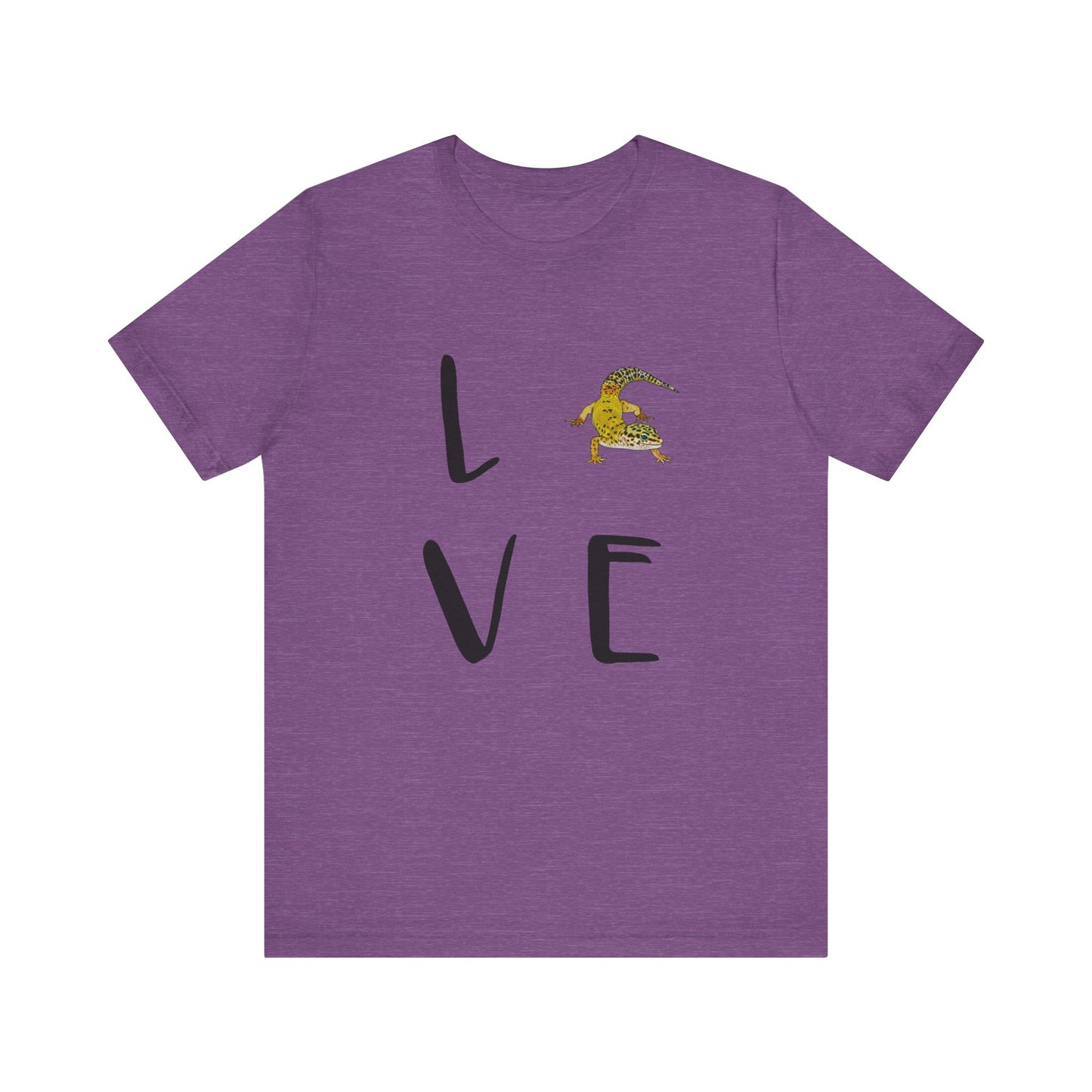 Leopard Gecko Love Unisex Jersey Tee - Casual Everyday Wear - Great for Reptile Lovers