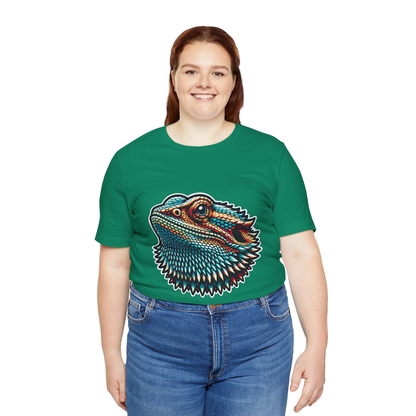 Beardie Head Unisex Jersey Tee - Casual Everyday Wear - Great for Reptile Lovers