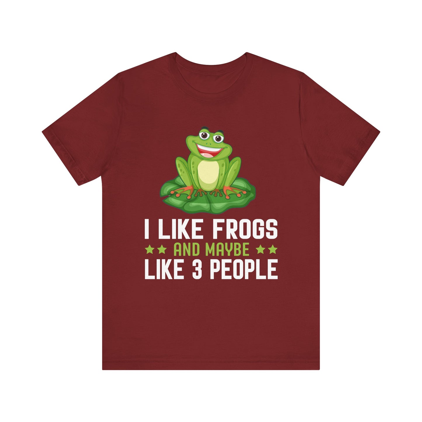 "Frogs and Maybe 3 People" Unisex Jersey Tee - Casual Everyday Wear - Great for Frog Lovers