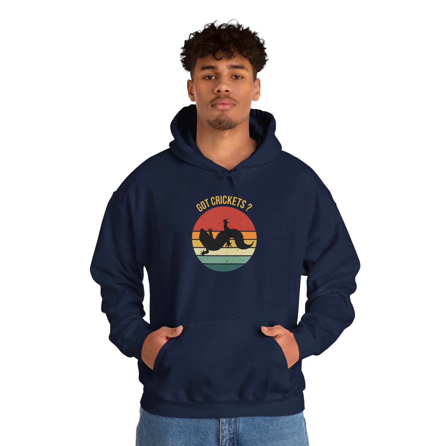 "Got Crickets" Unisex Hooded Sweatshirt with Bold Print - Great for Reptile Lovers