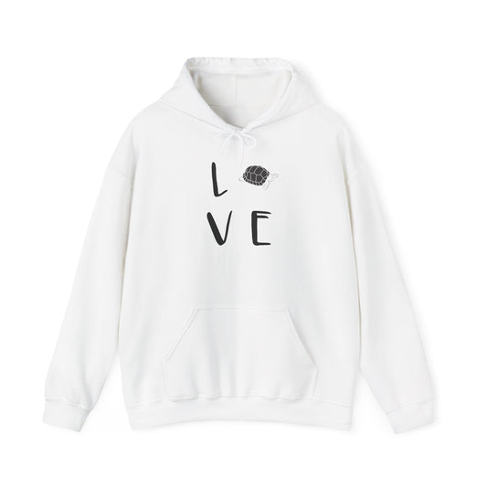 Tortoise Love Cozy Unisex Hooded Sweatshirt with Bold Print - Great for Reptile Lovers