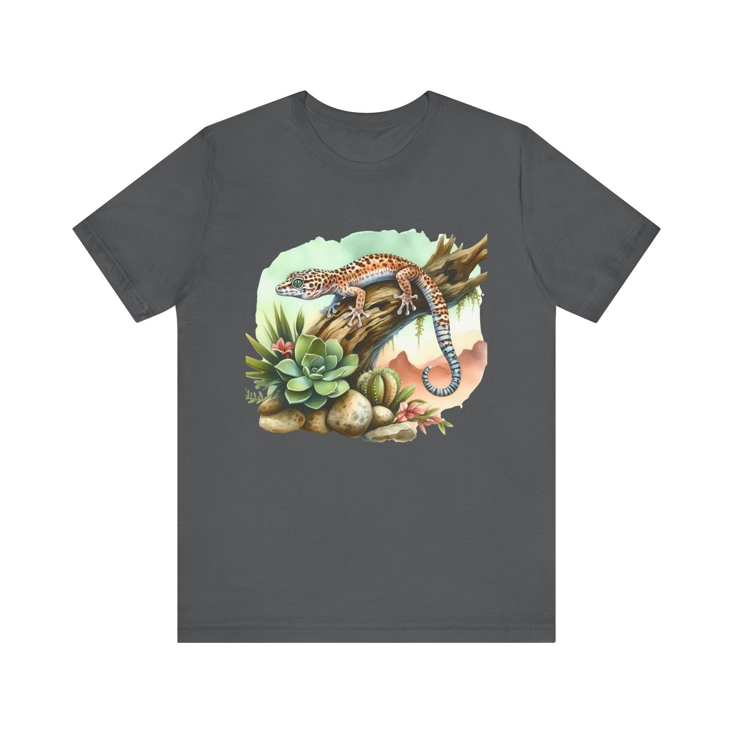 Gecko in a Tree Unisex Jersey Tee - Casual Everyday Wear - Great for Reptile Lovers