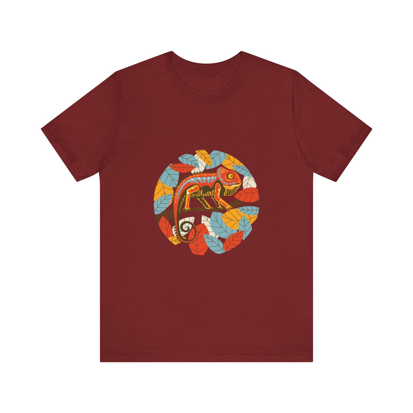 Leafy Chameleon Unisex Jersey Tee - Casual Everyday Wear - Great for Reptile Lovers