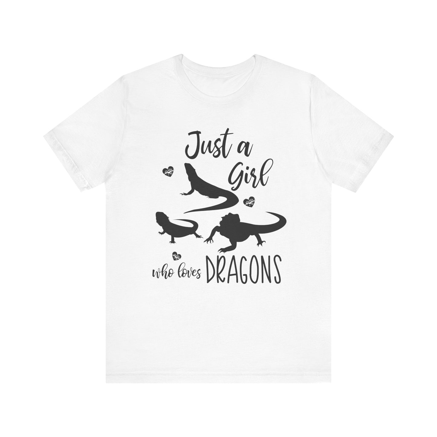 "Girl Who Loves Bearded Dragons" Unisex Jersey Tee - Casual Everyday Wear - Great for Reptile Lovers
