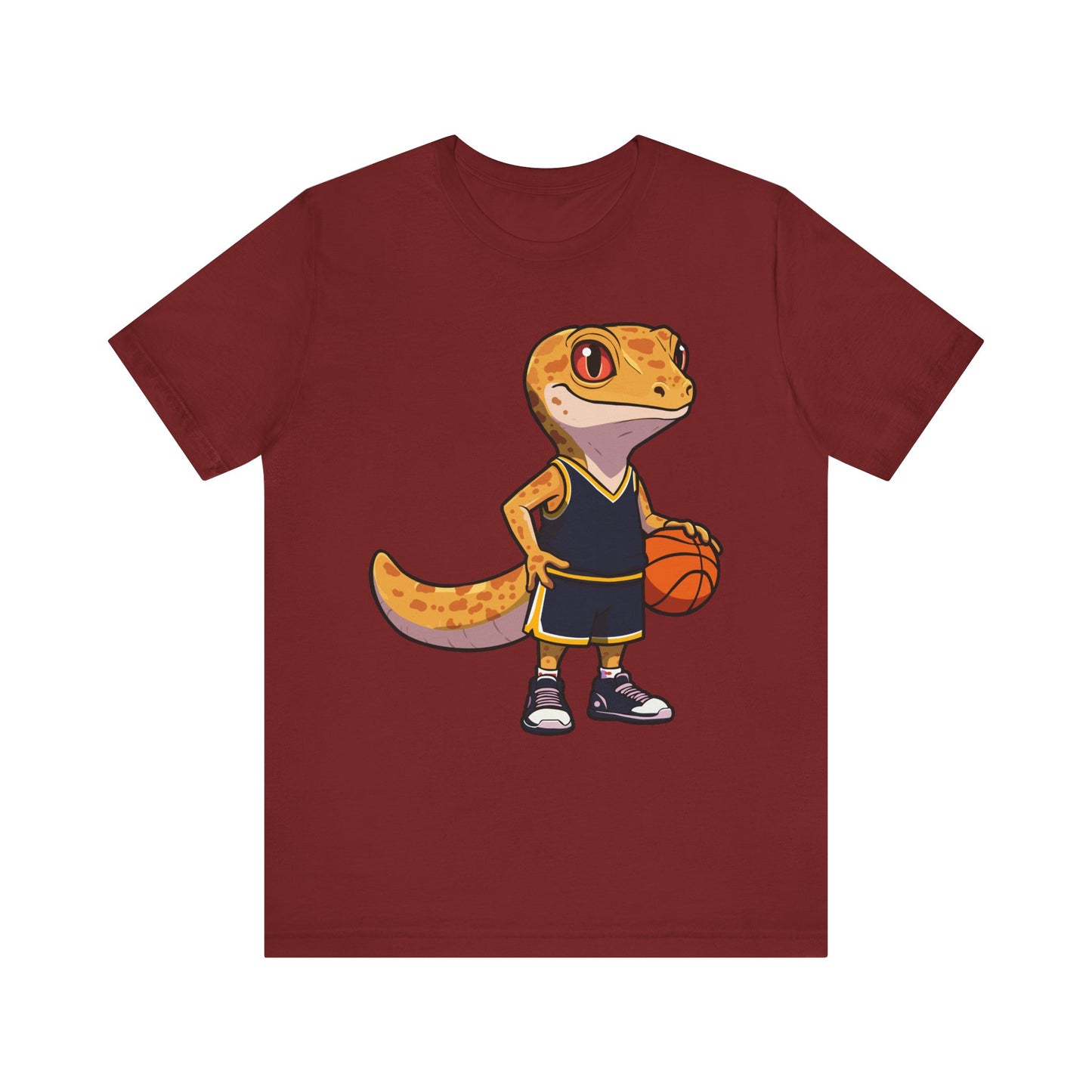 Basketball Gecko Unisex Jersey Tee - Casual Everyday Wear - Great for Reptile Lovers
