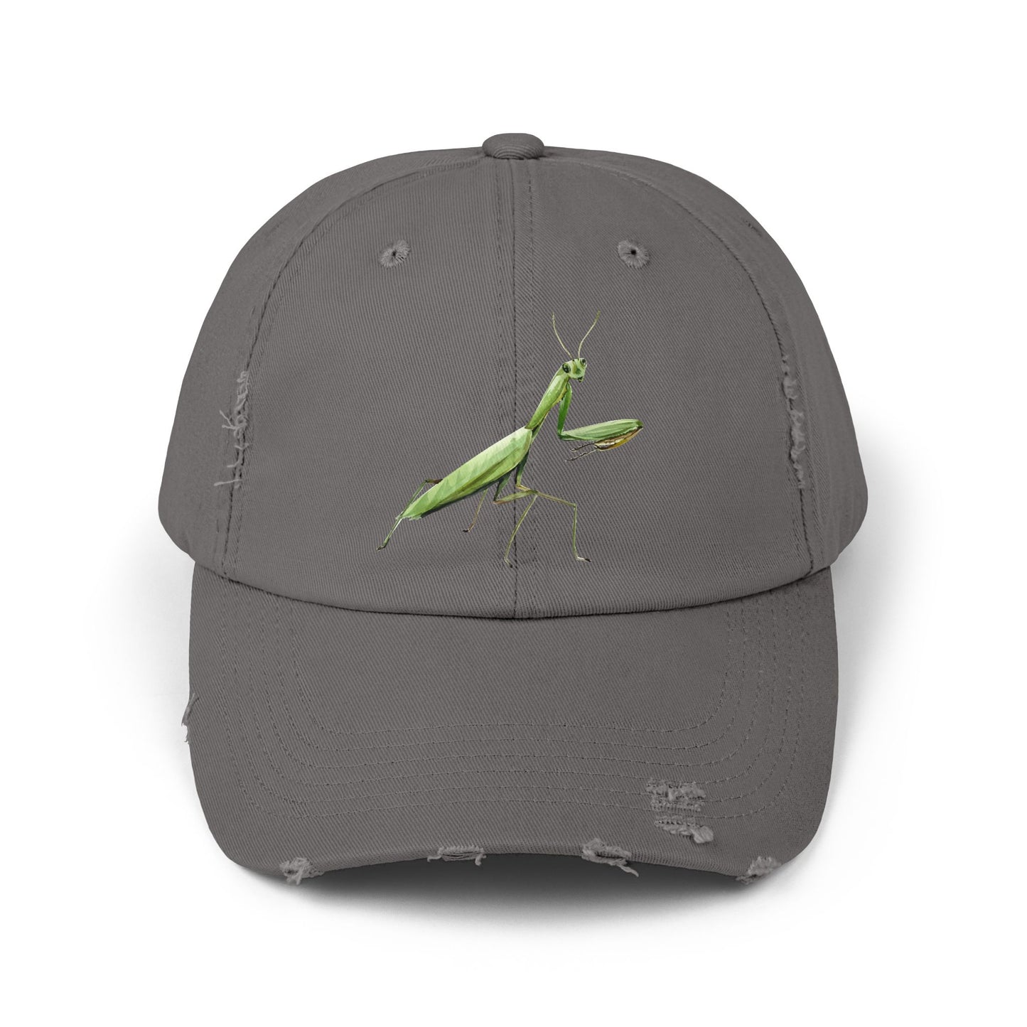 Praying Mantis Unisex Distressed Cap - Casual Streetwear Hat for Everyday Use - Great for Reptile Lovers