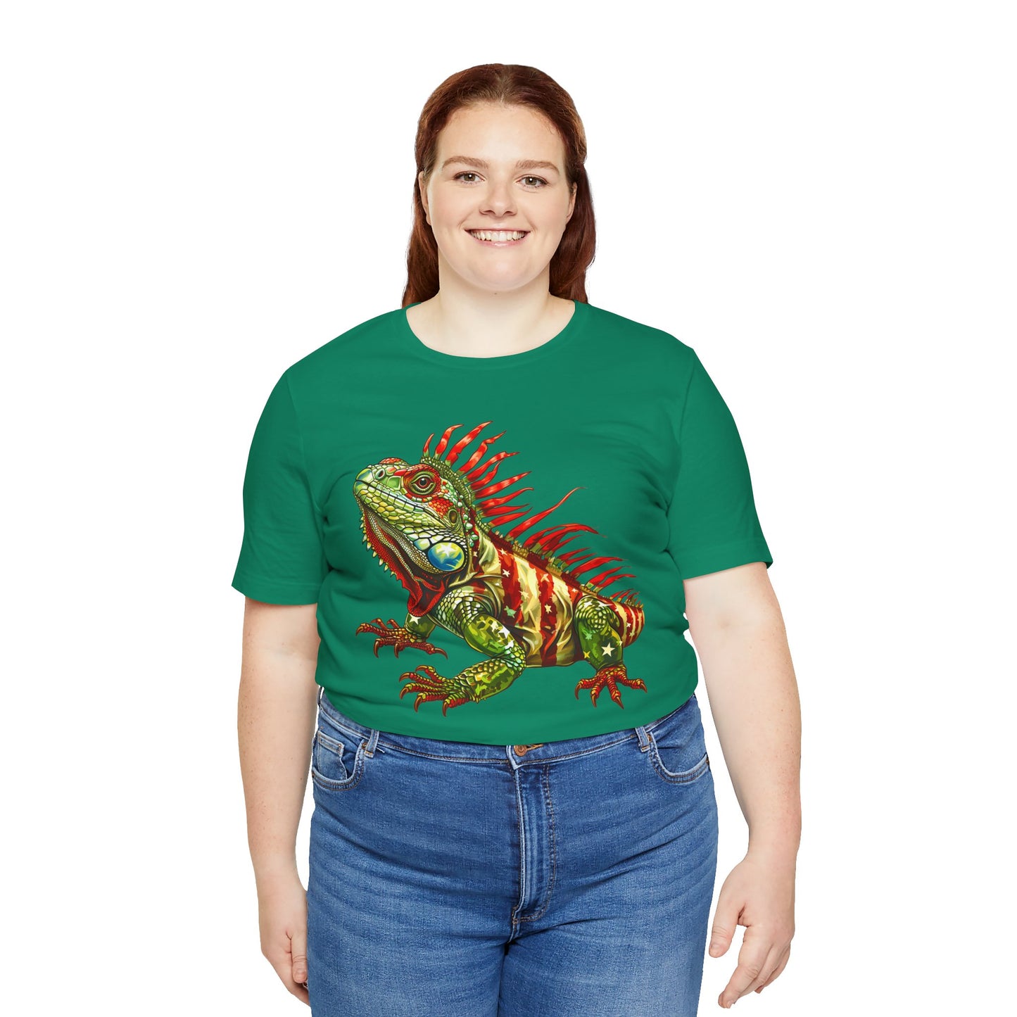 Flagged Iguana Unisex Jersey Tee - Casual Everyday Wear - Great for Reptile Lovers