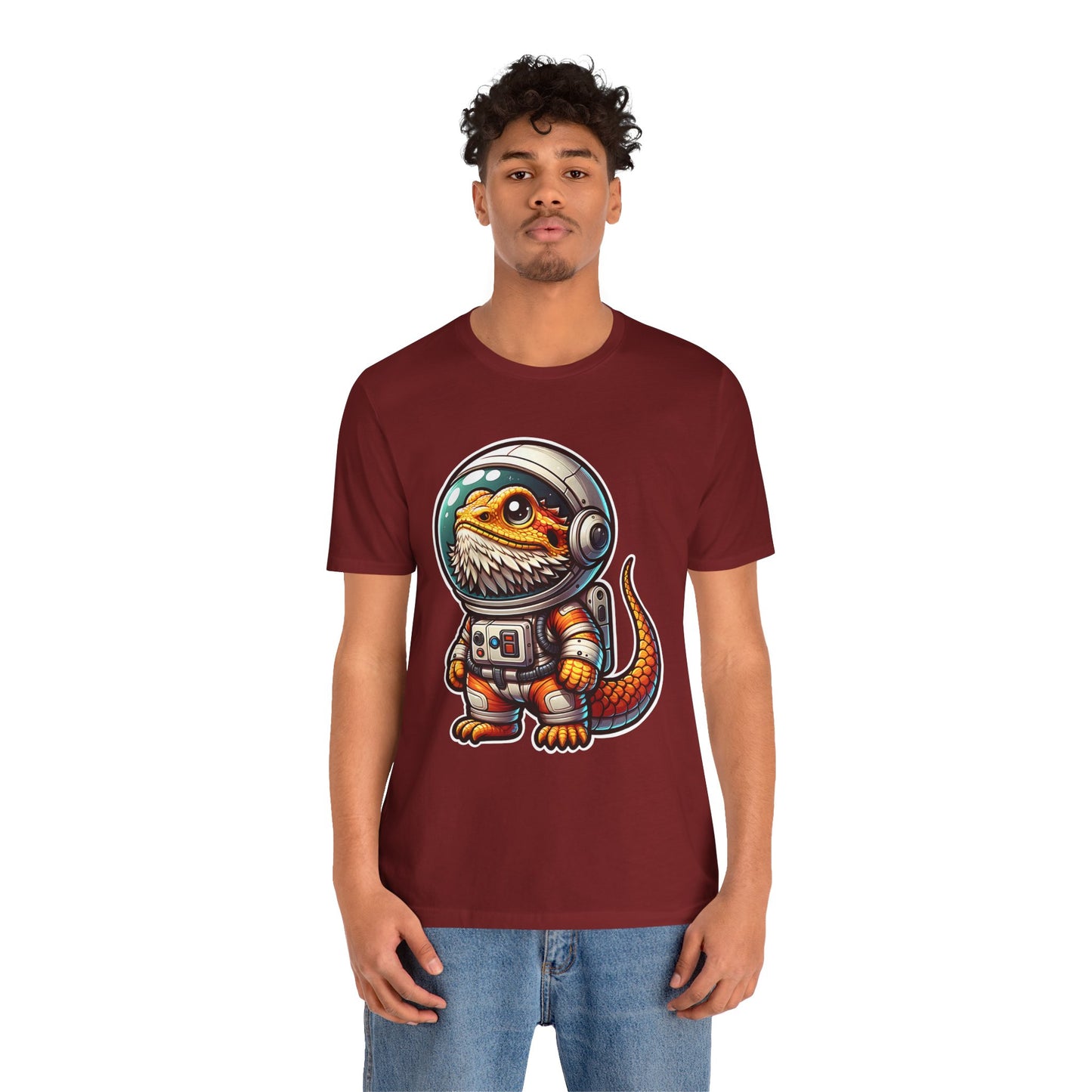 Space Beardie Unisex Jersey Tee - Casual Everyday Wear - Great for Reptile Lovers