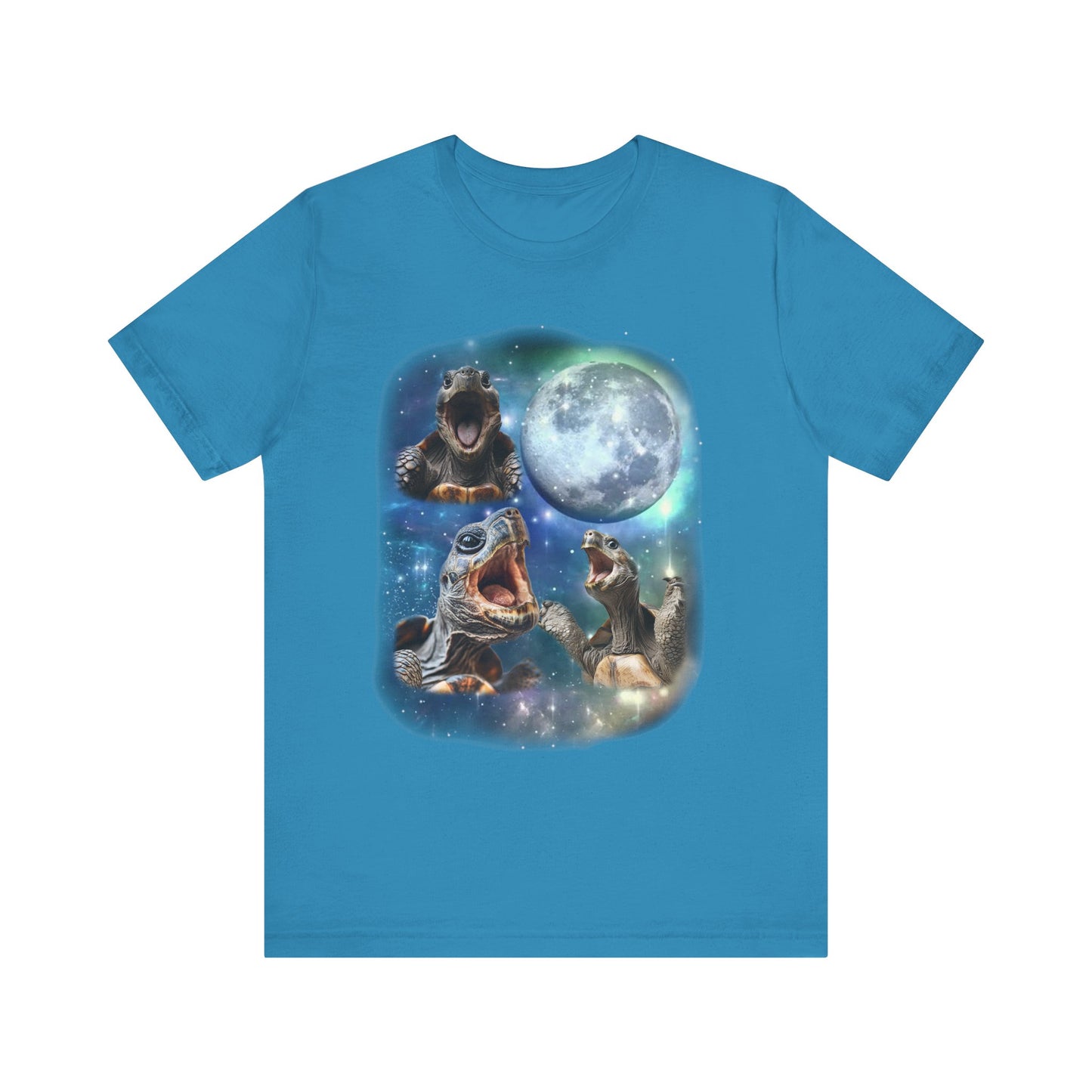 Tortoise Howling at the Moon Unisex Jersey Tee - Casual Everyday Wear - Great for Reptile Lovers