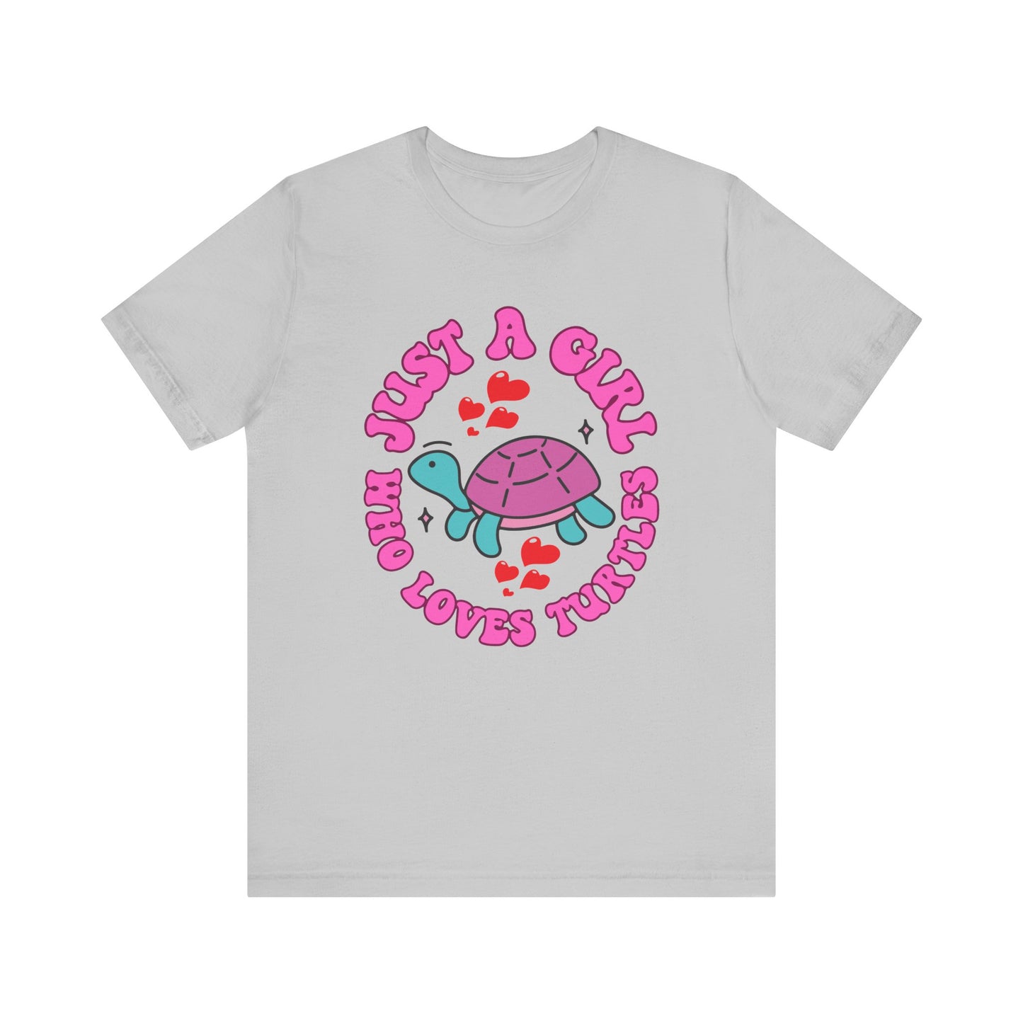 "Just a Girl Who Loves Turtles" Unisex Jersey Tee - Casual Everyday Wear - Great for Reptile Lovers
