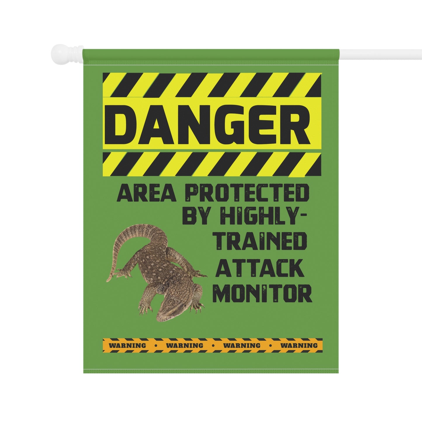 Savannah Monitor Danger Garden House Banner - Customizable Outdoor Decor to Showcase Your Love of Reptiles