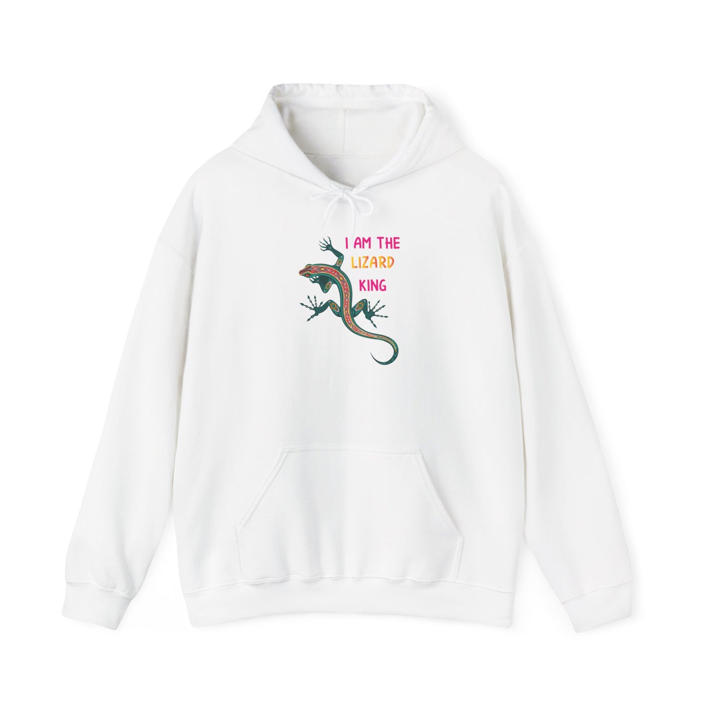 "I Am The Lizard King" Unisex Hooded Sweatshirt with Bold Print - Great for Reptile Lovers