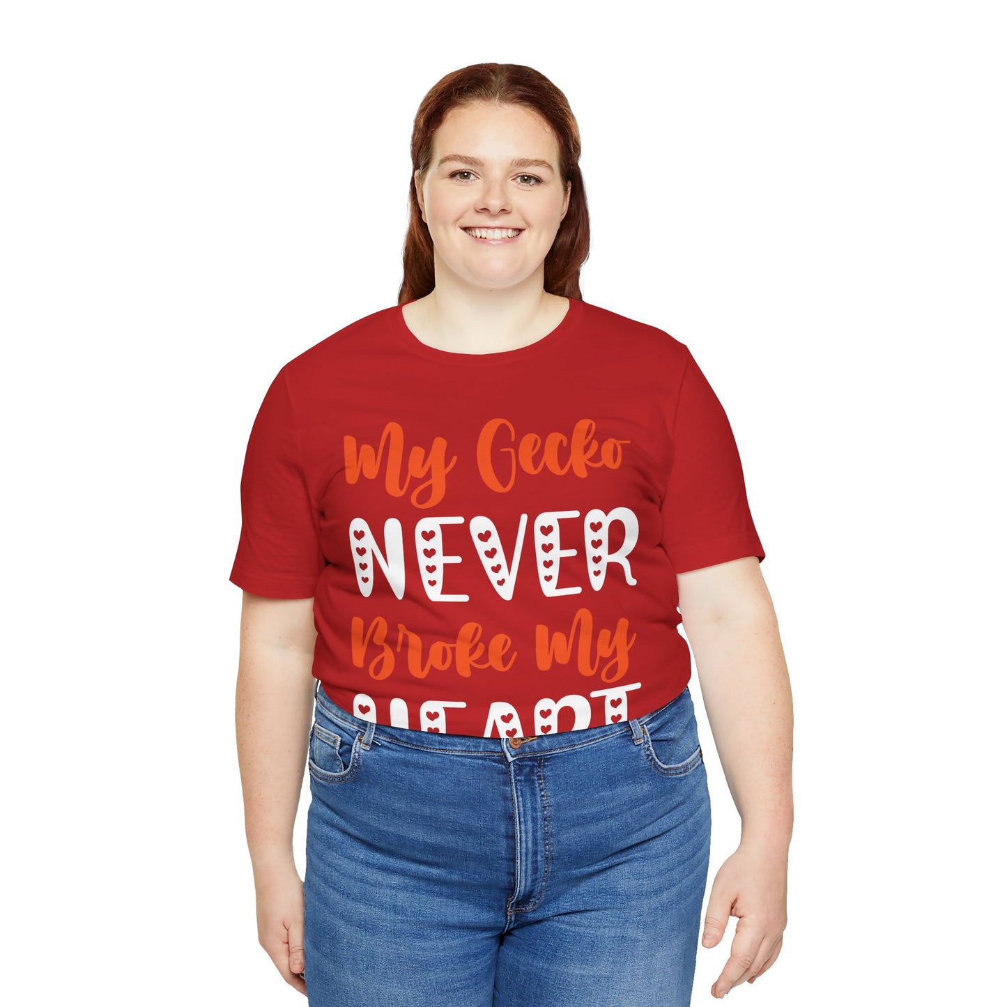 My Gecko Never Broke My Heart" Unisex Jersey Tee - Casual Everyday Wear - Great for Reptile Lovers