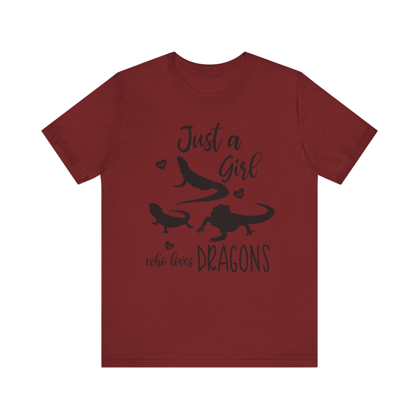 "Girl Who Loves Bearded Dragons" Unisex Jersey Tee - Casual Everyday Wear - Great for Reptile Lovers