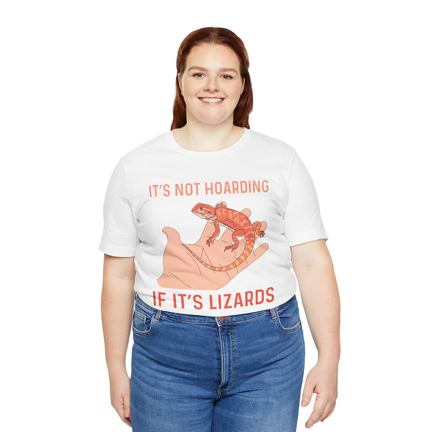 "It's Not Hoarding If It's Lizards" Unisex Jersey Tee - Casual Everyday Wear - Great for Reptile Lovers