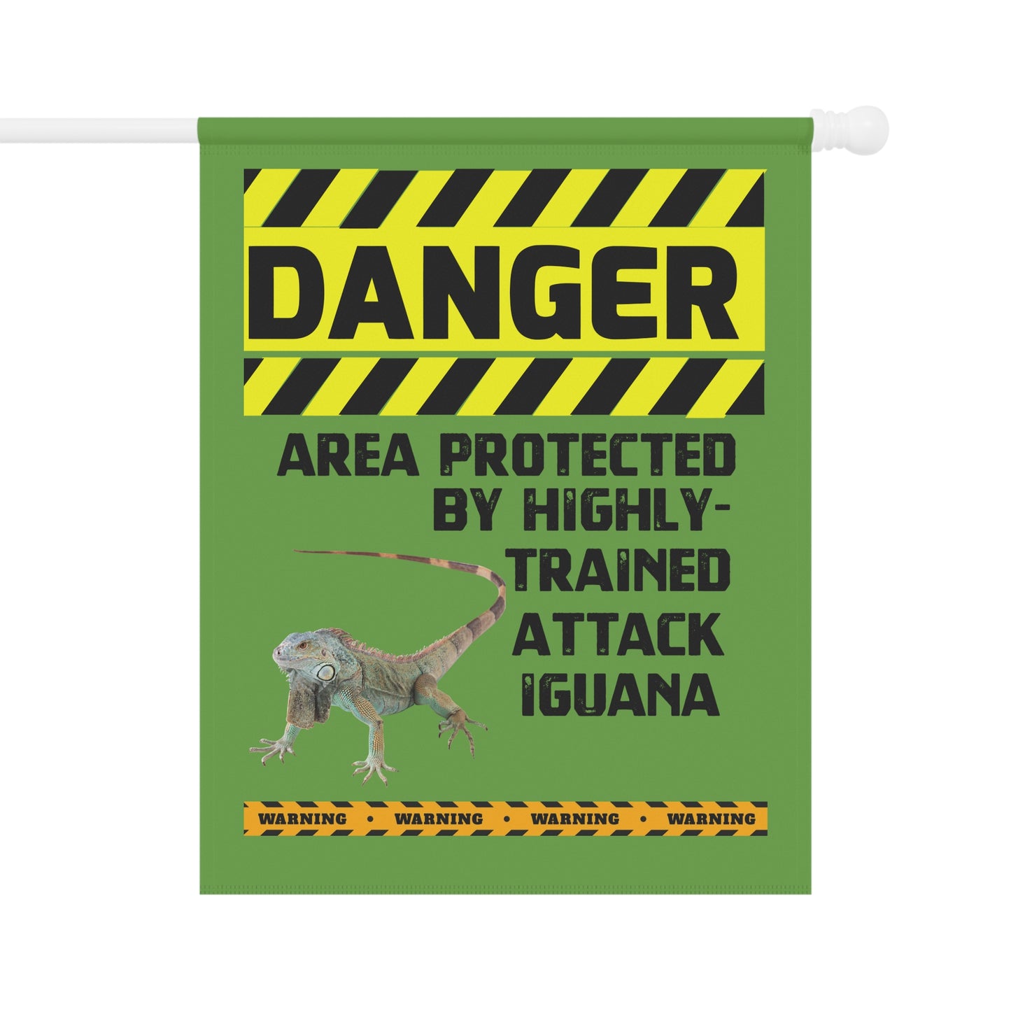 Iguana Danger Garden House Banner - Customizable Outdoor Decor to Showcase Your Love of Reptiles