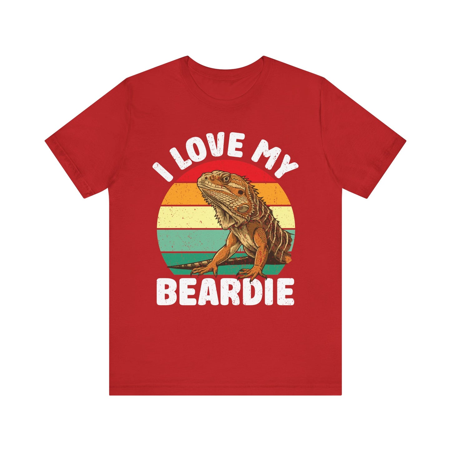 "I Love My Beardie" Unisex Jersey Tee - Casual Everyday Wear - Great for Reptile Lovers
