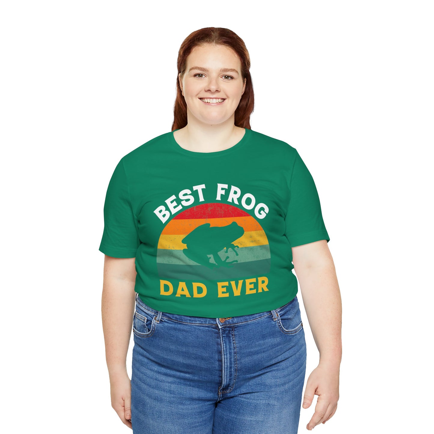 "Best Frog Dad" Print Unisex Jersey Tee - Casual Everyday Wear - Great for Reptile Lovers