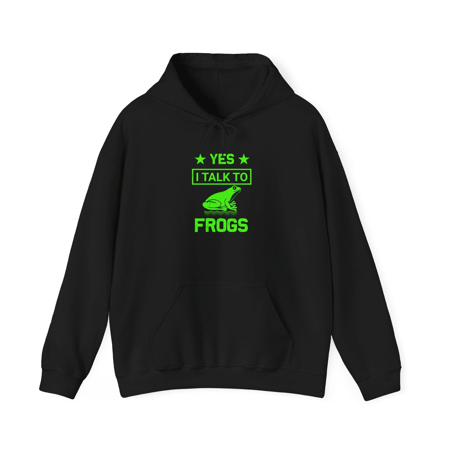 "I Talk to Frogs" Unisex Hooded Sweatshirt with Bold Print - Great for Reptile Lovers