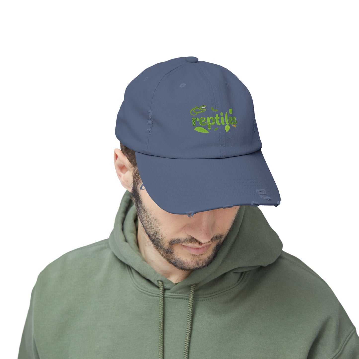 Reptiles Unisex Distressed Cap - Casual Streetwear Hat for Everyday Use - Great for Reptile Lovers