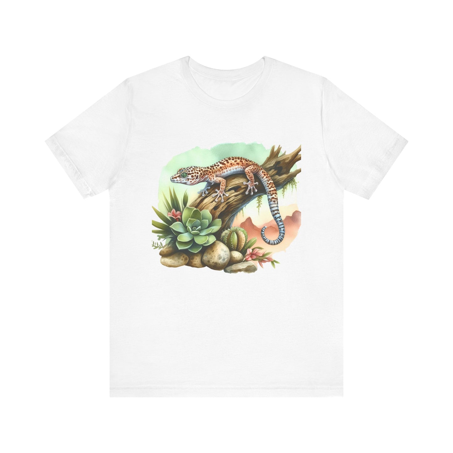 Gecko in a Tree Unisex Jersey Tee - Casual Everyday Wear - Great for Reptile Lovers