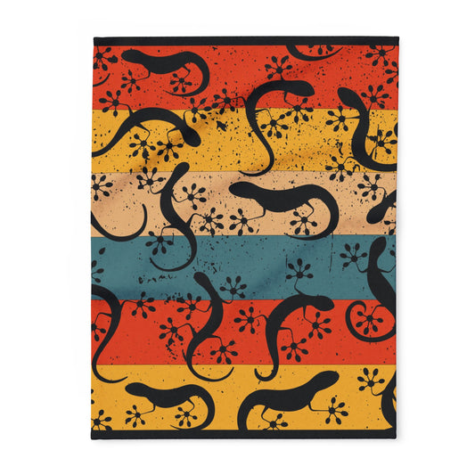 Colorful Lizards Cozy Arctic Fleece Blanket | Perfect for Home Decor, Gifting, and Cozy Nights - Snuggle up with a Reptile